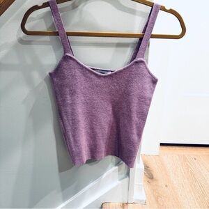New Fate Women's V-Neck Sweater Tank in Soft Purple, Size Small